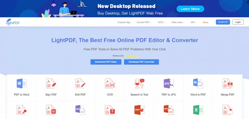 convert pdf to word on windows 10-LightPDF