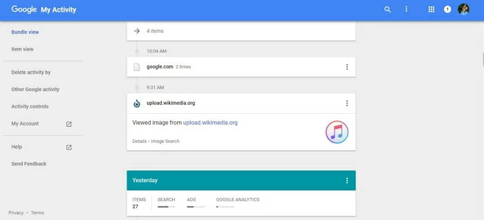 Chrome浏览器上恢复已删除的历史记录4
